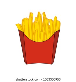 Empty Packaging Box French Fries Fast Stock Vector (royalty Free 