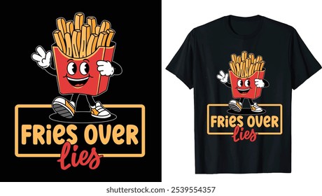 Camisa de batatas fritas, Engraçado francês fritas T-shirt, francês mulheres homens camisa, batatas fritas, dedo fritas, Curly, Shoestring fritas gráfico, francês camisa para meninos, fast food amante	