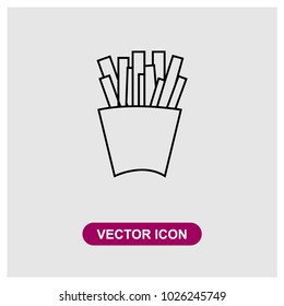French fries sign icon in trendy flat style isolated on grey background, modern symbol vector illustration for web