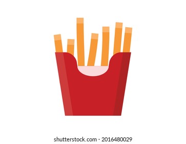 French fries. Simple flat illustration.