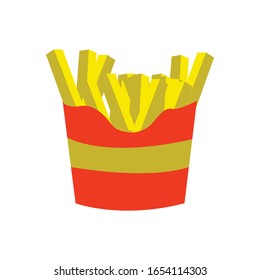 french fries simple illustration vector clip art