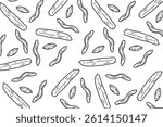 French fries simple minimalist and cute seamless pattern. Pommes frites doodle pattern. For packaging and banner design. Fry potato. Simple wooden chip design illustration