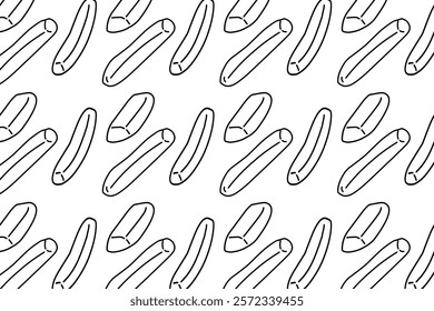 French fries simple minimalist and cute seamless pattern - Pommes frites doodle pattern. For packaging and banner design. Fry potato. Fast food design