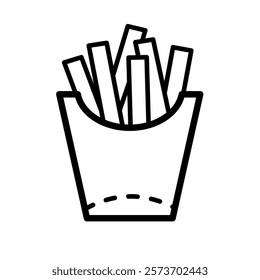 French Fries - simple vector icon