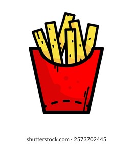 French Fries - simple vector icon