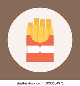 French Fries Simple Vector Illustration