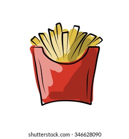 Similar Images, Stock Photos & Vectors of French fries - 92766538 ...