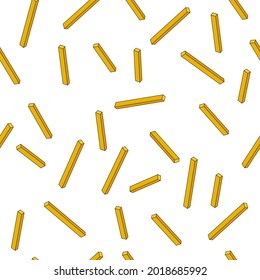 French fries sticks vector fast food seamless pattern.