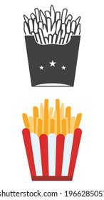 French Fries Symbol, French fries icon, Fries Split Logo, Fast Food, Clipart, French fry box