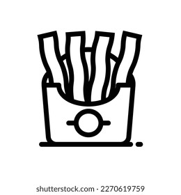 French fries symbol for restaurants and fast food restaurants on a white background