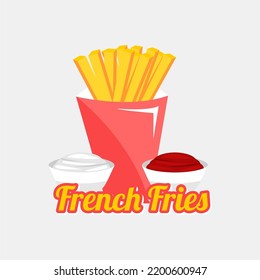 French fries with tomato sauce and mayonnaise