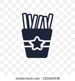 French fries transparent icon. French fries symbol design from United states of america collection. Simple element vector illustration on transparent background.