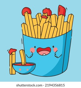 Französisch Fries T-Shirt Vector Design