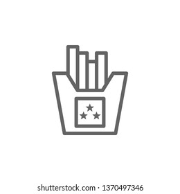 French fries, USA icon. Element of 4th of july icon. Thin line icon for website design and development, app development. Premium icon