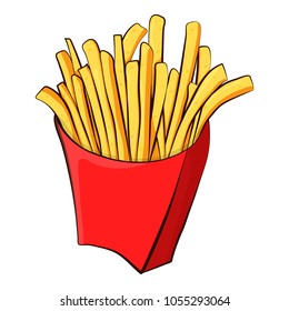 French Fries Vector Cartoon Style Illustration Stock Vector (Royalty ...