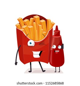 french fries vector
