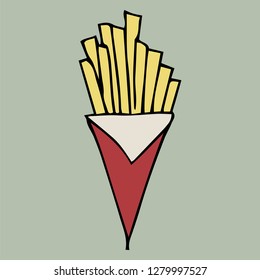 FRENCH FRIES. VECTOR