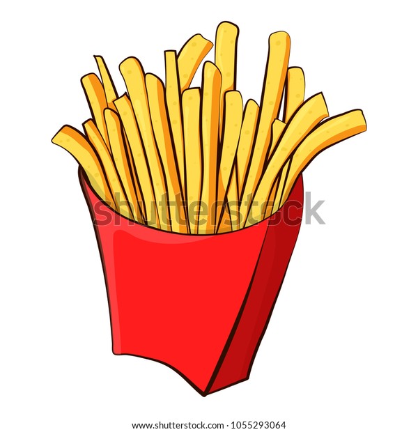 French Fries Vector Stock Vector (Royalty Free) 1055293064