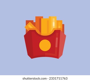 french fries vector art, icon design