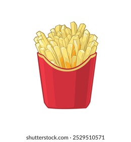 French fries vector art illustration stock isolated. Best for food and beverage related industry