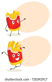 french fries vector cartoon