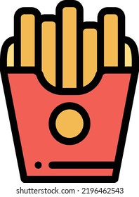 french fries vector concept on white background. isolated illustration icon