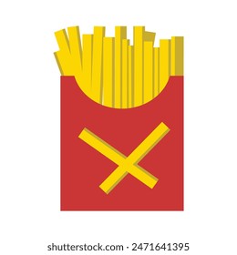 french fries vector design for cafe and menu design