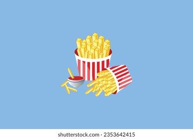  french fries vector design illustration