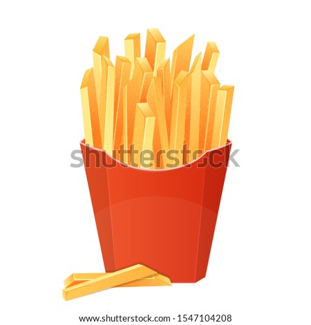 French fries vector design illustration isolated on white background