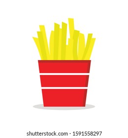 French fries vector - fast food - junk food