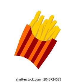french fries vector, fast food