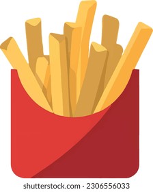 A French fries vector is a graphical representation of a portion of french fries.