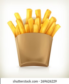 French Fries, Vector Icon