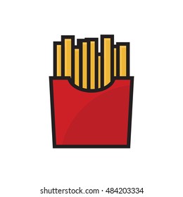 french fries vector icon