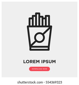 French fries vector icon