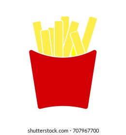 French fries vector icon.