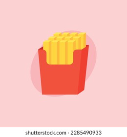 French Fries vector icon. Delicious looking fast food