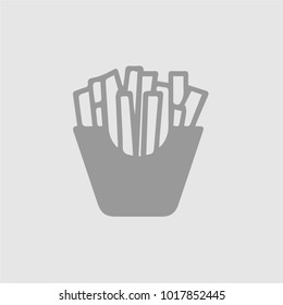 French fries vector icon eps 10. Simple isolated fast food pictogram.
