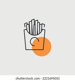 french fries vector icon fast food unhealthy