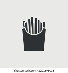 french fries vector icon fast food unhealthy