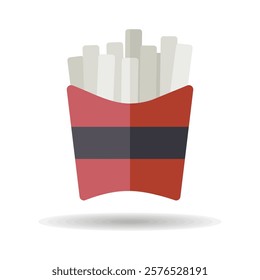French fries vector icon. Fast food sign. Graph symbol for cooking web site and apps design, logo, app, UI