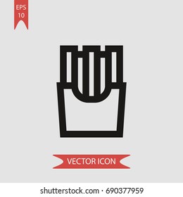 French fries vector icon, illustration symbol