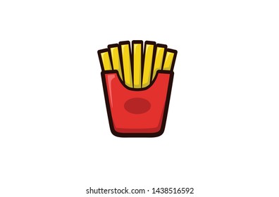 French fries vector icon, modern design, illustration
