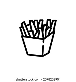 french fries vector icon. perfect use for logo, presentation, application, website, and more. icon design line style