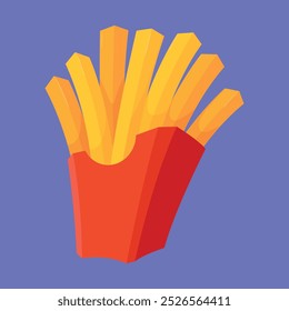 French Fries vector icon. potato fries icon illustration. potato chips icon