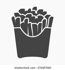 French fries vector icon in simple style for web