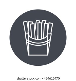 French fries vector. Icon for web and mobile application. Flat design style.