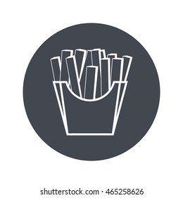 French fries vector. Icon for web and mobile application. Flat design style.