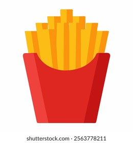 french fries vector icon with white background