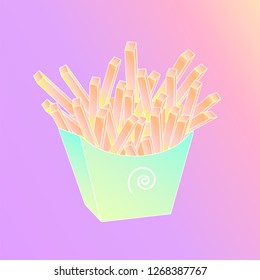 French fries. vector illustration